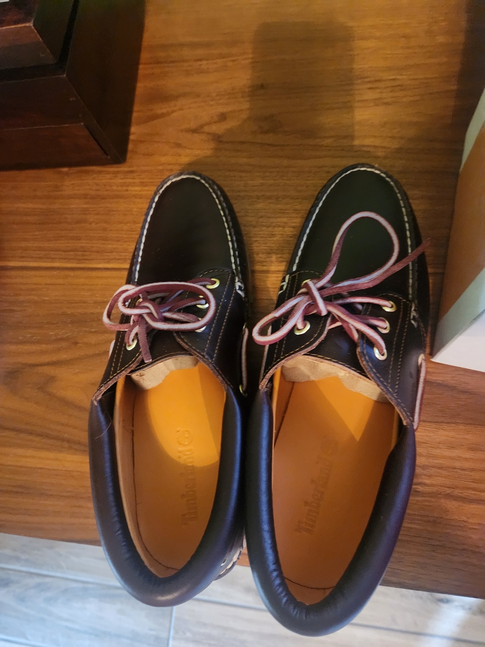 Timberland Dark Brown Leather Boat Shoes with Lug Sole - Picture 4 of 7